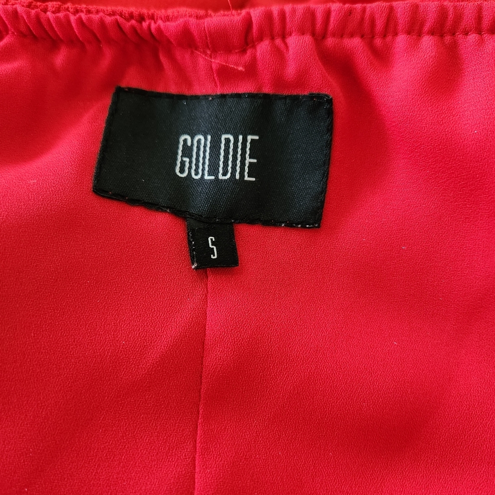 Goldie Red Off-Shoulder Ruffle Dress - Picture 3 of 10